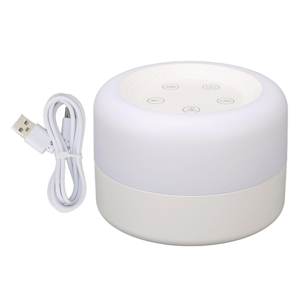 White Noise Machine with Colorful Light, USB Rechargeable Sleep Sound Promoter