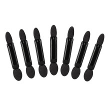 Spugnetta applicatrice per ombretto a doppia estremità, nera, 5,5x0,2x0,2 cm, in plastica, confezione da 50 pezzi, ideale per feste femminili.