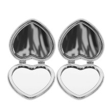 White 6.80x6.50x0.90cm Purse Shaped Makeup Mirror 2Pcs Portable Travel for Women