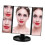 Tri-Fold 22 LED 360 Rotating USB Makeup Mirror, Touch Screen Black 1