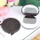 Brown Cute Cookie Shaped Mirror Makeup Comb Pocket Stand Mirror 1