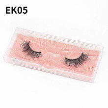 Nvzi 1 Pair Wispy Mink Lashes Fluffy Natural Volume Fake Eyelashes BK05