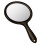 Black 1PC Handheld Double-Sided Mirror 1X/2X Magnifying, Clear Round Makeup Mirror with Handle 1