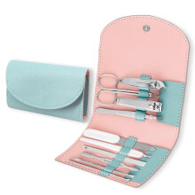 Set per manicure composto da 10 pezzi: tagliaunghie in acciaio inossidabile, kit portatile per pedicure con taglia cuticole.