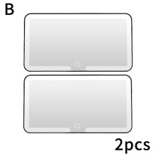 2pcs Rechargeable LED Car Sun Visor Makeup Mirror, 3 Light Modes
