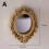 AHome Mini Classical Round Carved Mirror Gold Silver Decorative Model 1