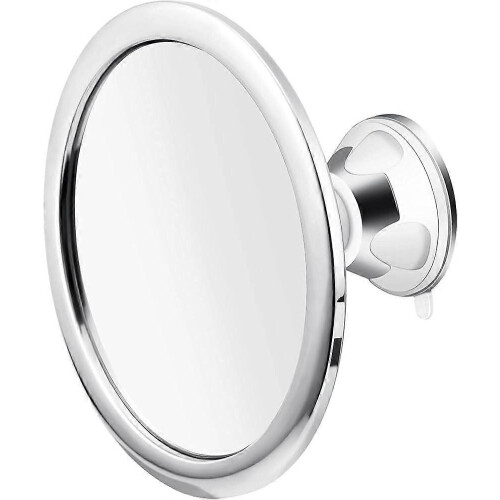 Fogless Shower Mirror with Suction Cup, 360 Rotating Makeup & Shaving Mirror