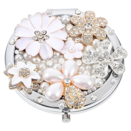 1pc Exquisite Mini Daisy Folding Mirror, Portable Makeup Mirror