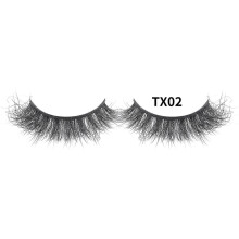 Nvzi 1 Pair Wispy Mink Lashes Fluffy Natural Volume Fake Eyelashes TX02