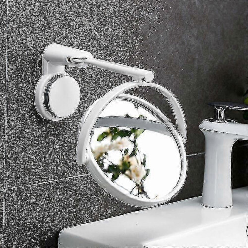 360 Adjustable Suction Cup Wall Mounted Bathroom Mirror, Double Sided Desktop Makeup Mirror