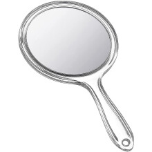 Specchio portatile a doppia faccia con ingrandimento 1x/2x.