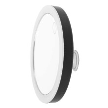 Rechargeable 10X Magnification LED Makeup Mirror, Triple Suction Cups, Portable Lighted Travel Mirror, 4 Inch