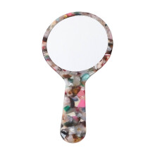 Marble Handheld Makeup Mirror, Shatterproof & Lightweight, Professional