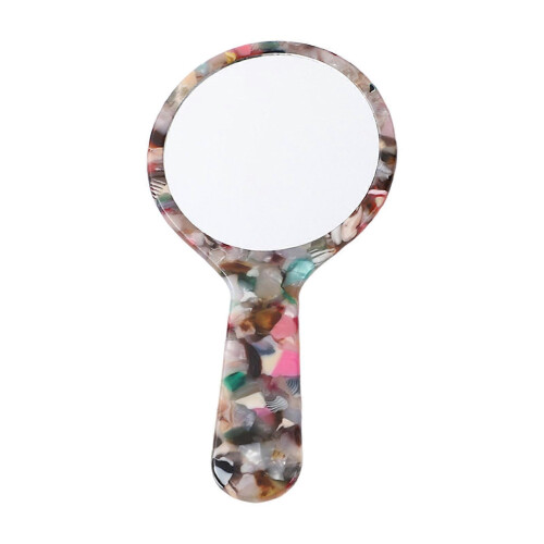 Marble Handheld Makeup Mirror, Shatterproof & Lightweight, Professional