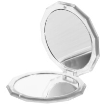 Grey 9x8.8x1cm Compact Mirror for Girls, Small Purse Makeup Mirror 3.54x3.46x0.39in