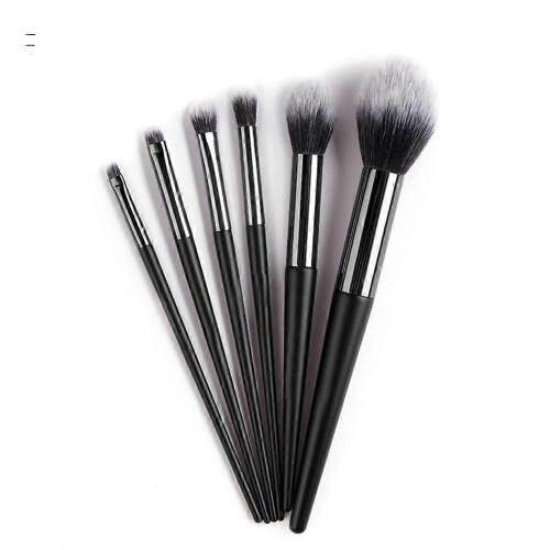 6pcs Professional Long Handle Fiber Makeup Brush Set