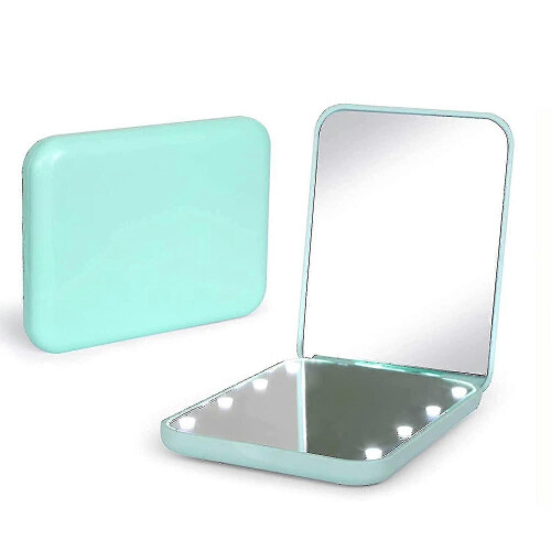 Pocket Mirror 1x/3x Magnification LED Compact Travel Makeup Mirror, 2-Sided