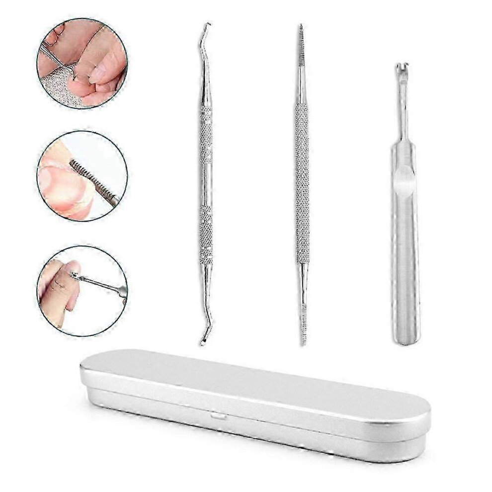 Essential Nail Grooming Kit, Stainless Steel Dead Skin Scraper, Cuticle Pusher for Manicure & Pedicure