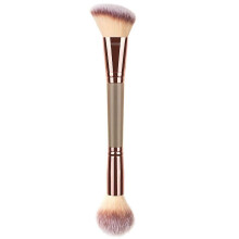 Double-Ended Contour & Highlight Brush, Easy-Clean Applicator for Powder, Liquid, Cream Blush