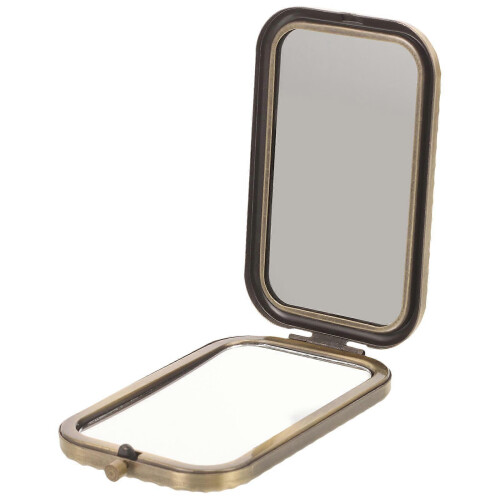 10x6x2cm Small Compact Double Sided Cosmetic Mirror, Portable Travel Mirror, Multi Colored, 1Pcs