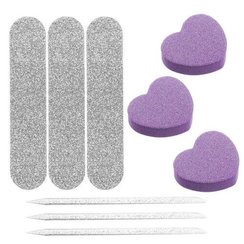 Multi 9.00x1.80x0.40cm Nail File Kit 50 Sets for Professional Shaping, Multi Color