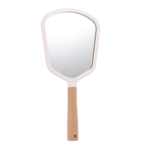 White 25x12.5x2.2cm Solid Wood Handheld Makeup Mirror, 3-Piece Set