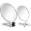 15x Magnifying Hand Mirror & 10x Travel Makeup Mirror, Foldable Double-Sided Tabletop 1