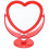 Double Sided Desktop Makeup Mirror for Home Bedroom, Red 1