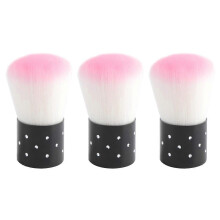 Pink Mushroom Shape 3PCS Small Cleaning Brush Manicure Tool for Salon Home Use