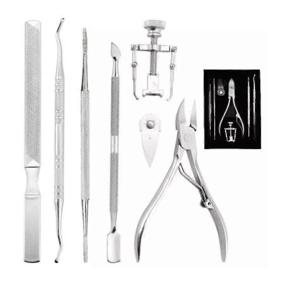 Ingrown Toenails Set, 6-Piece Professional Stainless Steel Nail Care Kit for Thick Nails & Paronychia