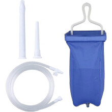Kit de bolsa para enema de 2 litros, irrigador doméstico para limpieza de colon, ideal para viajes, para hombres y mujeres.