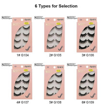 Bestauty SHIDISHANGPIN 4 Pairs 3D Natural Long Thick Fake Eyelashes for Eye Makeup