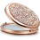 Compact Mini Diamond Magnifying Round Metal Pocket Makeup Mirror 1