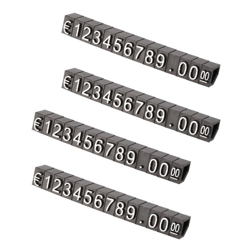 240 Sets Plastic Kubussen Prijs Display Tags Verstelbare Nummer Stand Frame Label Shop 1
