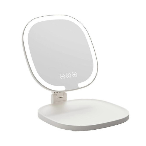 As Shown LED Makeup Mirror, 1X/3X Magnification, Portable Foldable Travel Vanity Mirror