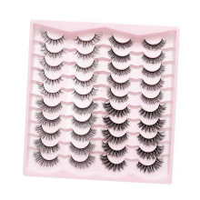20 Pairs 4 Style Handmade 3D False Eyelashes, Lightweight Synthetic Fiber