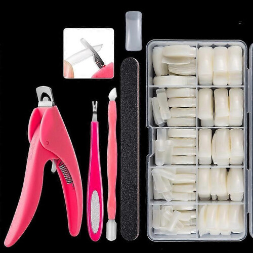 Natural Semi-Post Manicure Tool Set, Fingernail Cut Kit