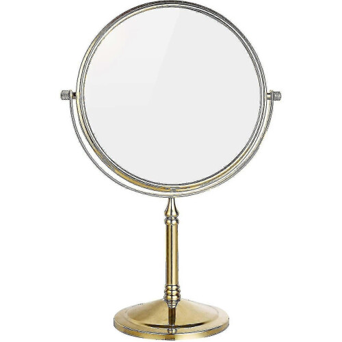 Freestanding 8-Inch Double Sided Makeup Mirror, 1x/3x Magnification, 360 Rotation