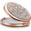 Compact Mini Diamond Magnifying Round Metal Pocket Makeup Mirror 1