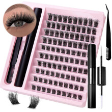 Large Capacity Single Cluster Fake Eyelash Set, Daily DIY Grafting Eyelashes