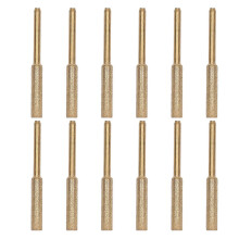 12 fresas de afilado para motosierra con vástago de 3 mm y diámetro de 4,8 mm, piedra abrasiva de esmeril resistente al desgaste.