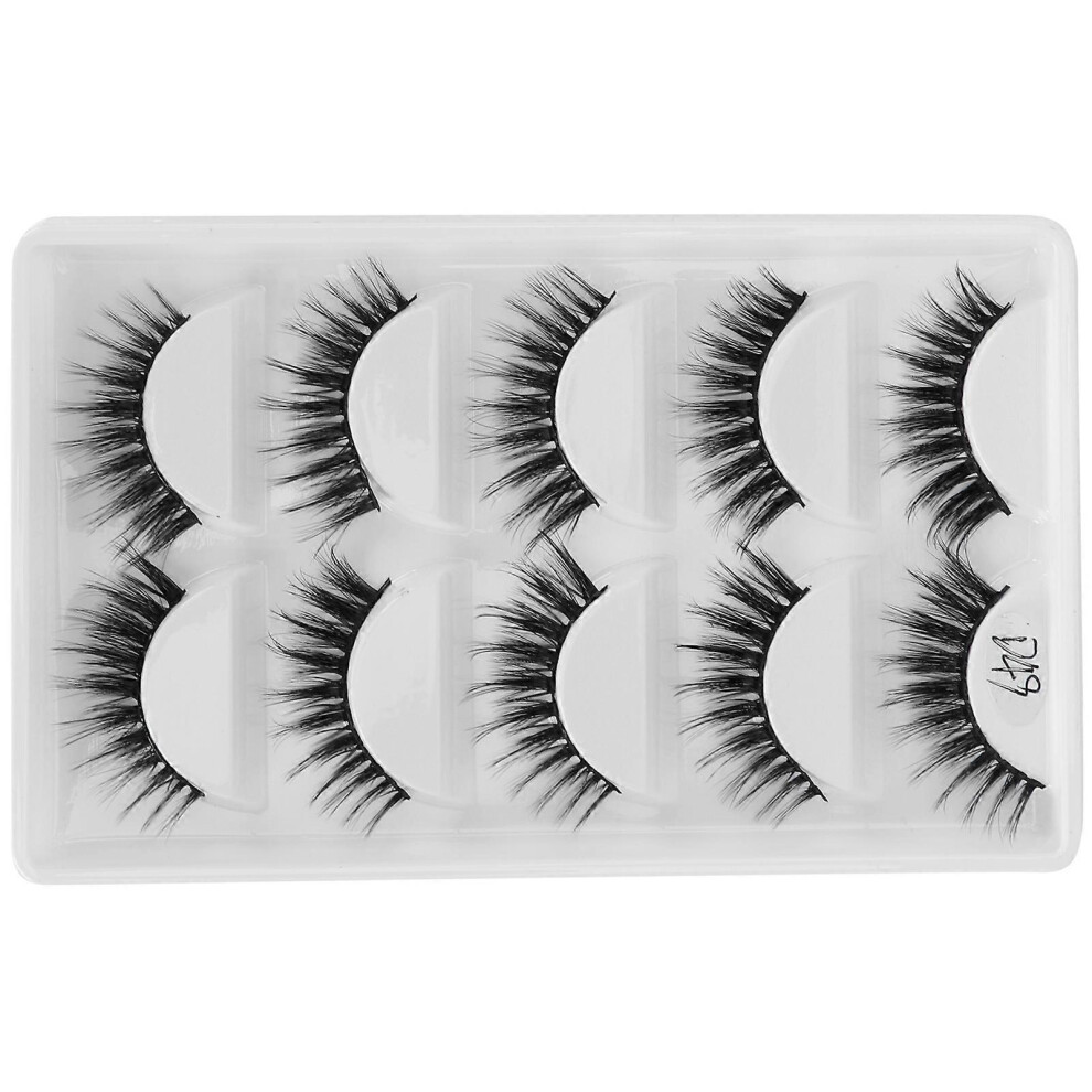 5 Pairs Thick Dense 3D Long Curly False Eyelashes (D49)