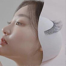 The Style Lash #002 Natural - Hand-Made Fiber Eyelashes, Soft 3D False Lashes, Korean Cosmetics