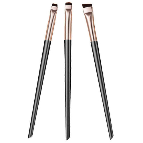 Assorted Color 15x1.3x1cm Angled Nylon Eyeliner Applicator Brushes 1 Set