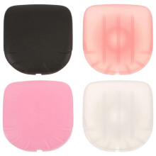 Silikon-Make-up-Pinselschutzhüllen in verschiedenen Farben, 4er-Pack, schwarz, Reiseaufbewahrung