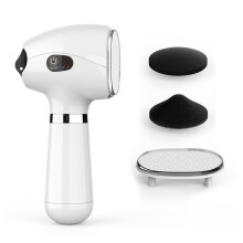 Removedor eléctrico de pies con lámina de nanocristales, cabezal de doble cara, eliminador inteligente de callos y piel muerta, color blanco