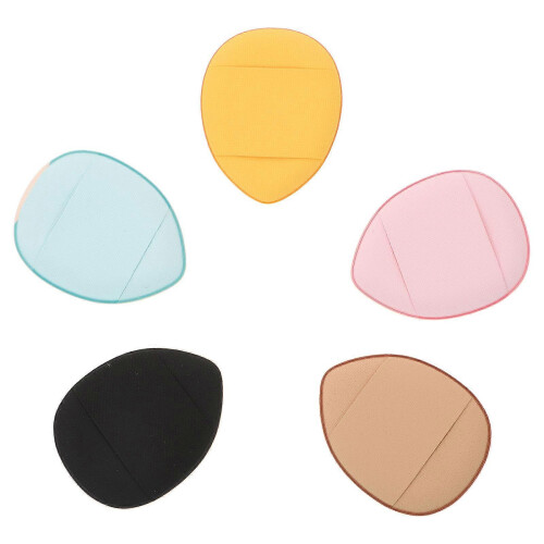 Assorted Color Mini Makeup Puff 5Pcs – Washable Hydrophilic PU with Strap