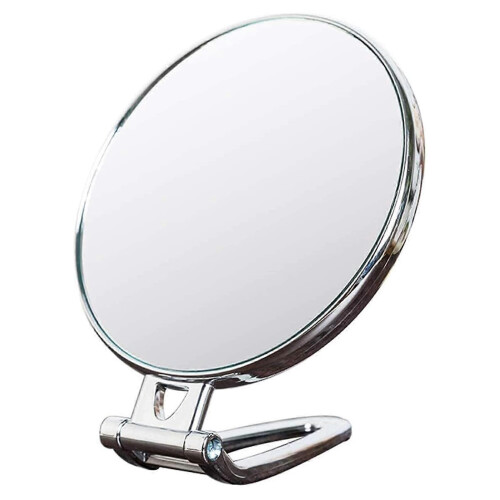 Compact 20cm Double-Sided Folding Makeup Mirror for Salon & Makeup