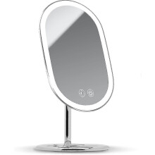 Fancii Wall Mount LED Makeup Mirror, Rechargeable Cordless, 3 Dimmable Lights, Dual Magnification