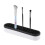 Black Makeup Brush Drying Rack Organizer 21x3.5x4.9cm 1Pack 1